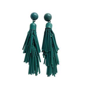 Target Beaded Tassel Fringe Earrings